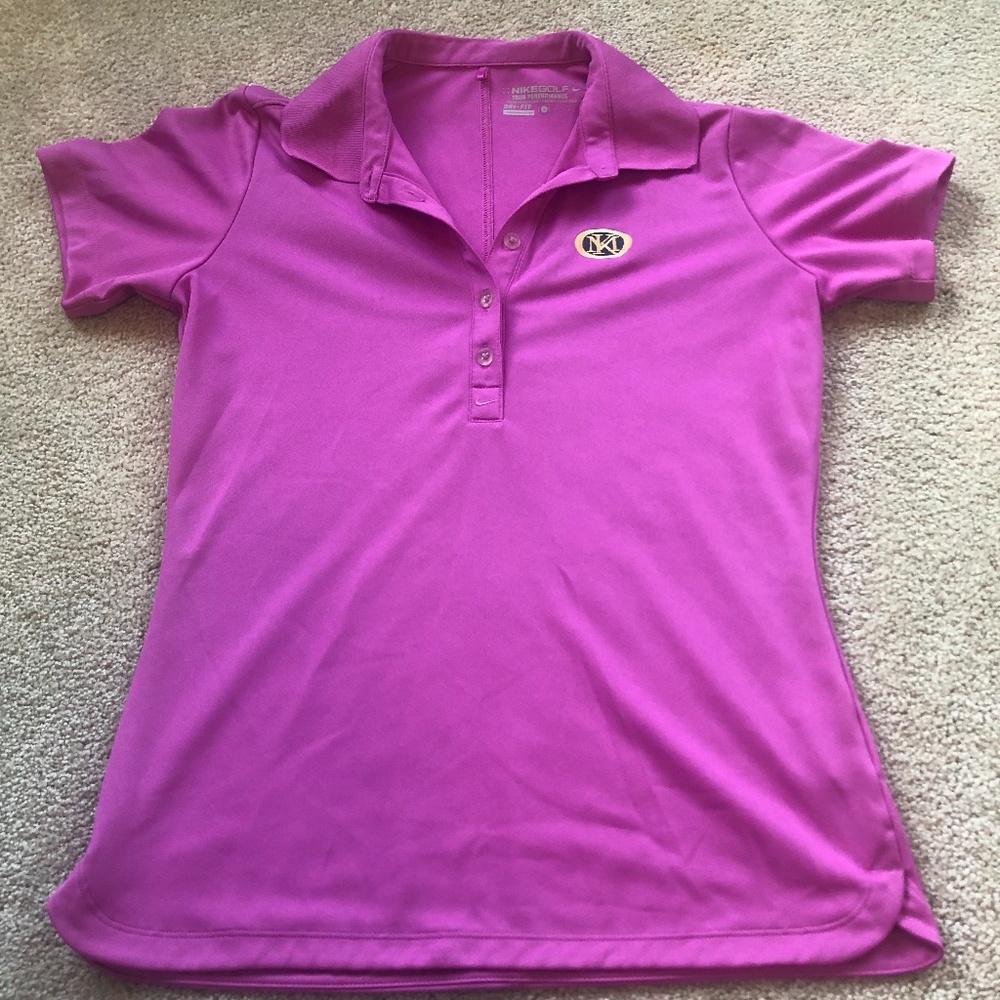 Pink golf shirt